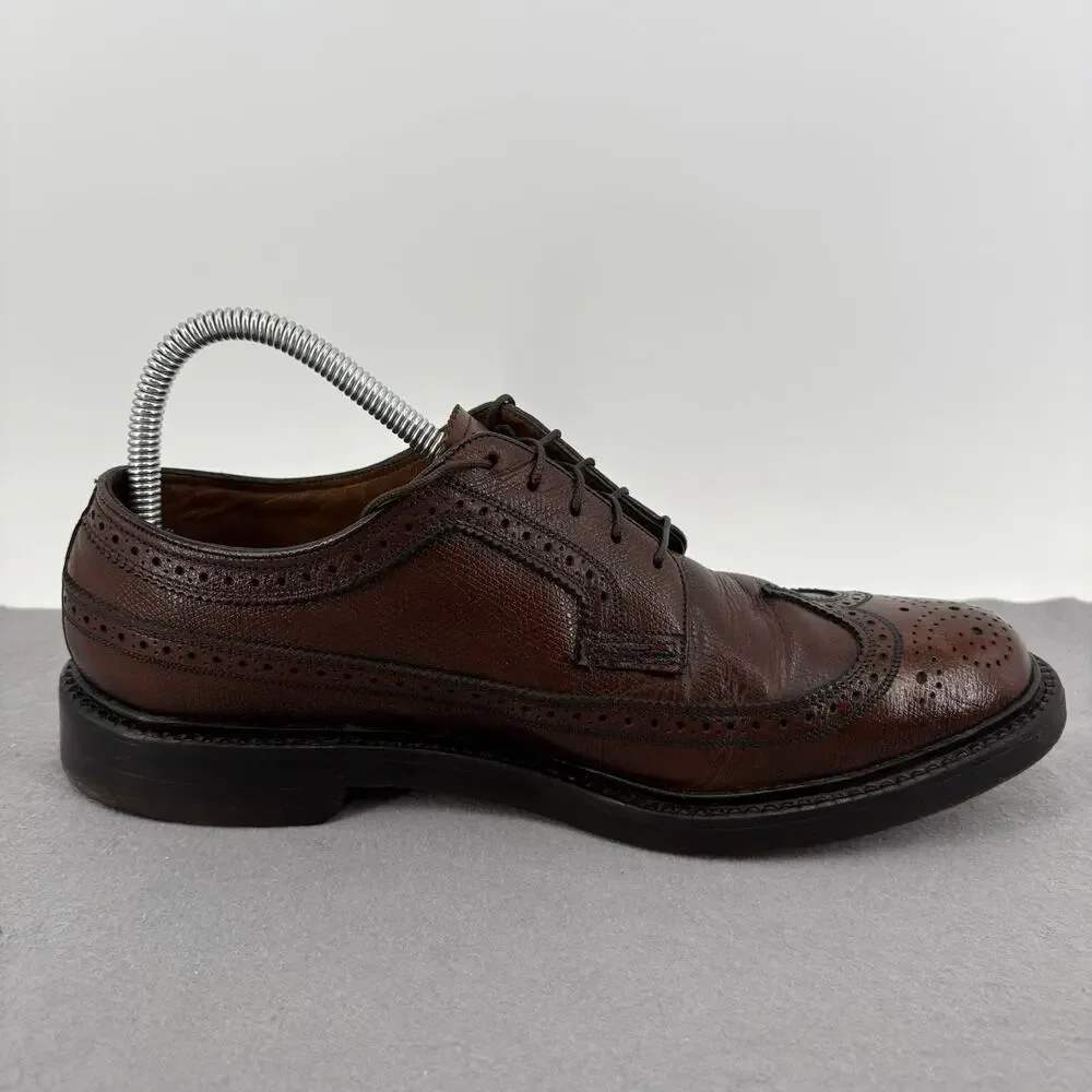 Florsheim Imperial Shoes Mens 7 D Brown Kenmoor Longwing Leather 93602 Vintage